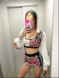 Ladyboy whore is spreading hips